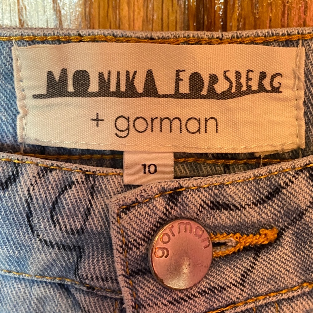 Monika Forsberg + Gorman Blue Artistic Denim with Unique Pattern - Picture 2 of 5